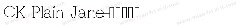 CK Plain Jane字体转换